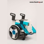 Nino Robotics der neue elektrische selbstbalancierende Rollstuhl in blau und weiss der Spass macht von der Seite im FunShop Wien kaufen testen und probefahren 3