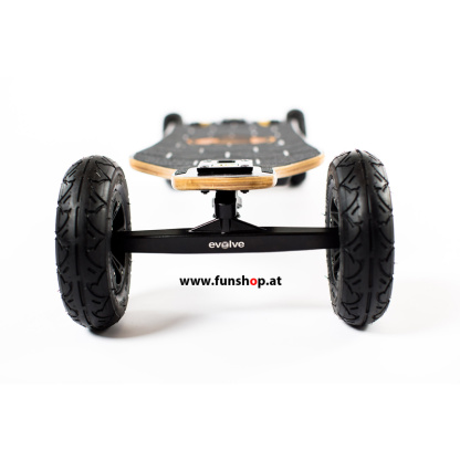 Evolve Bamboo GTX All-Terrain Longboard elektrisches Skateboard von vorne beim Experten für Elektromobilität im FunShop Wien testen und kaufen