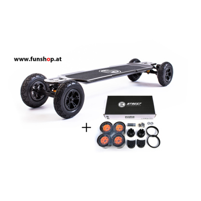 Evolve GT Carbon All Terrain Street 2in1 elektrisches Skateboard beim Experten für Elektromobilität im FunShop Wien testen und kaufen