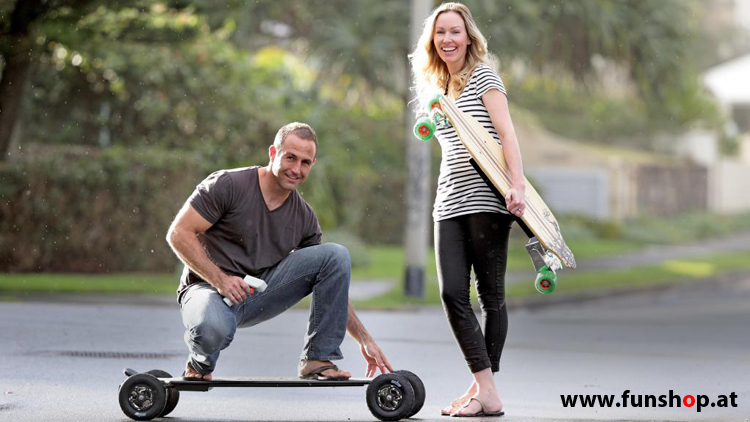 Evolve Skateboard Longboard founded by Jeff and Fleur Anning available in FunShop vienna