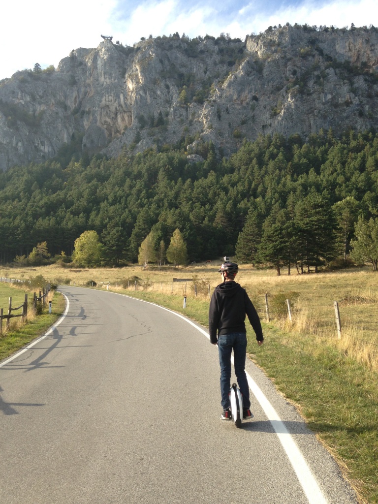 Unicycles auf der Hohen Wand