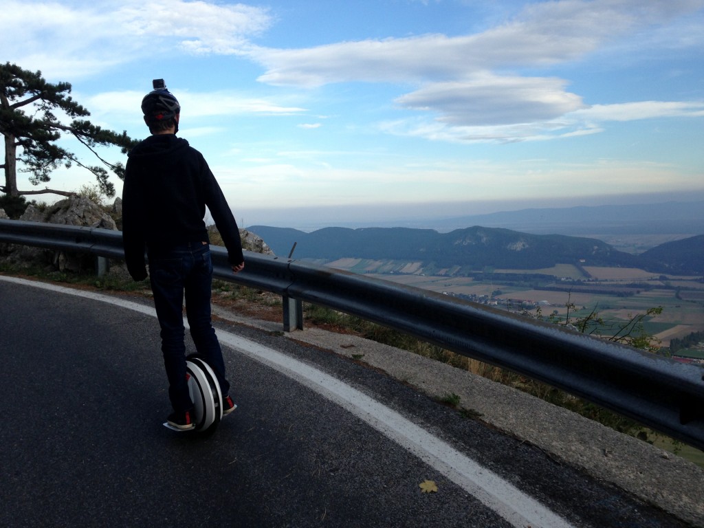 Unicycles auf der Hohen Wand