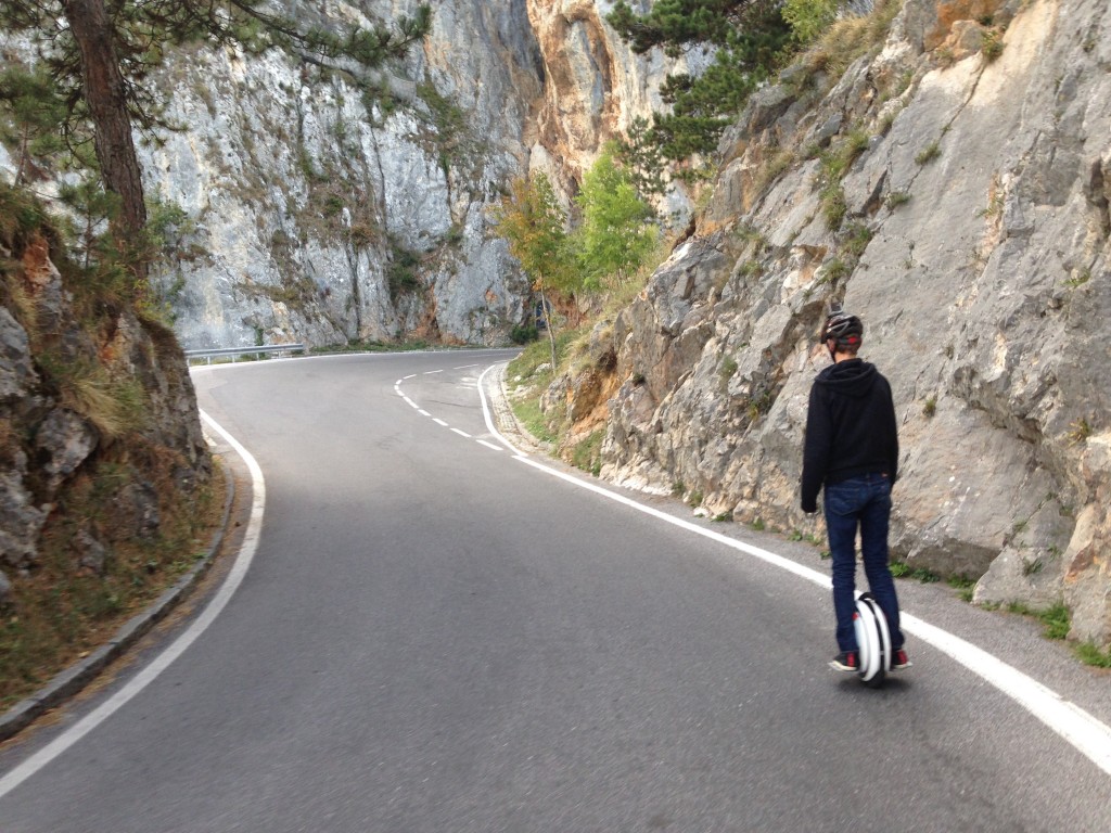 Unicycles auf der Hohen Wand