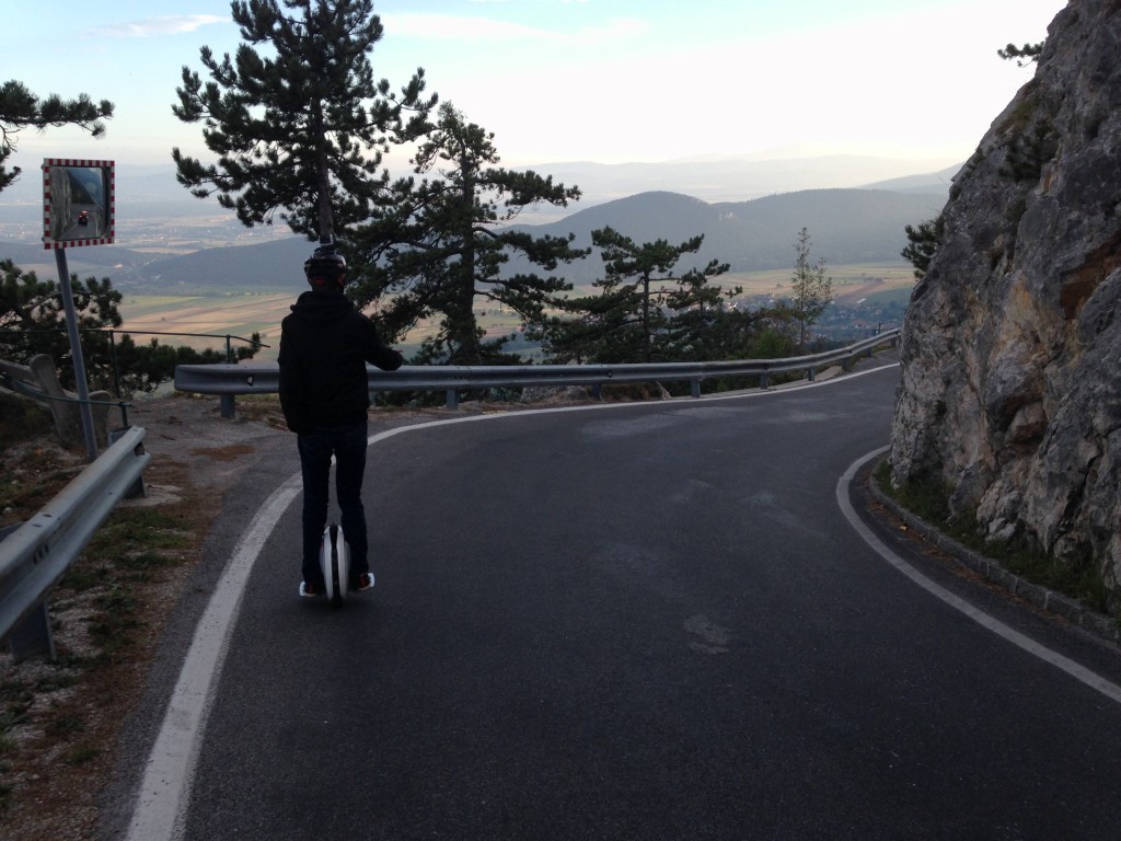 Unicycles auf der Hohen Wand