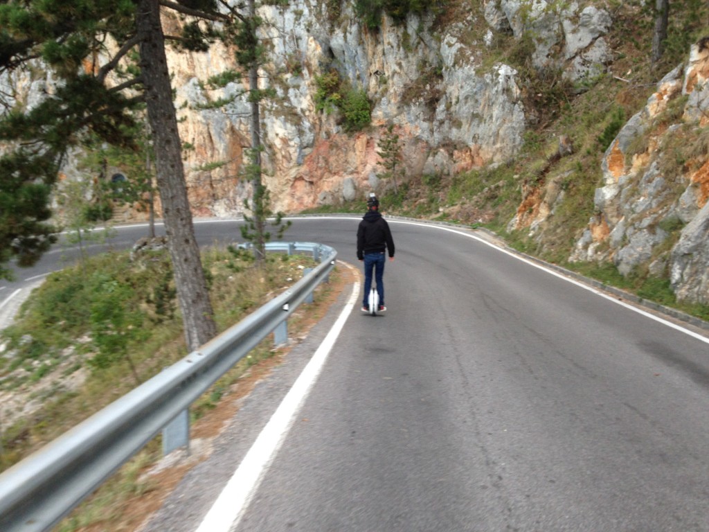 Unicycles auf der Hohen Wand