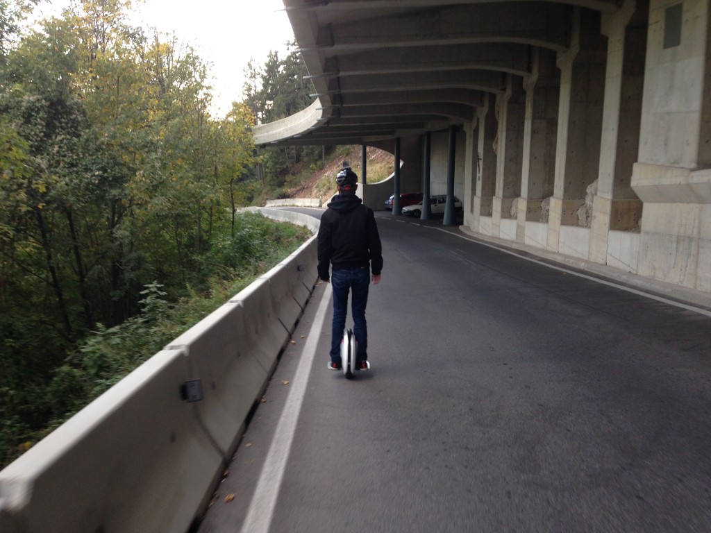 Unicycles auf der Hohen Wand