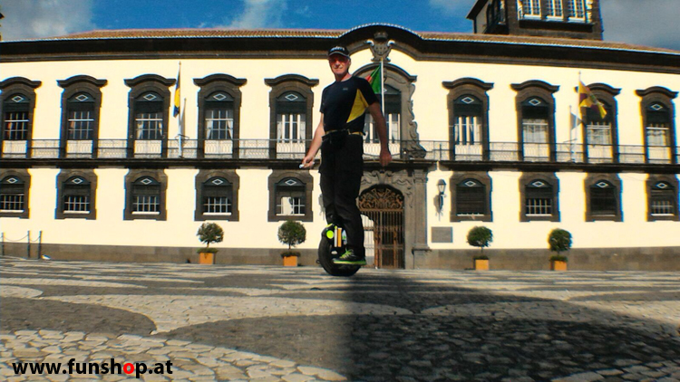 Mit dem elektrischen Einrad auf Madeira Funchal Stadt