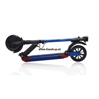 SXT light Plus Elektro Scooter matt blau zusammengelegt beim Experten für Elektromobilität im FunShop Wien Onlineshop kaufen testen und probefahren