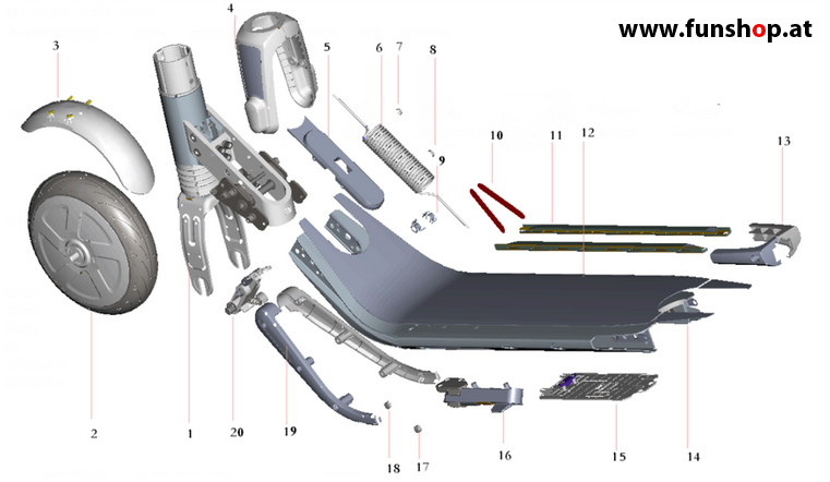 Схема самоката ninebot es2